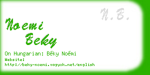 noemi beky business card