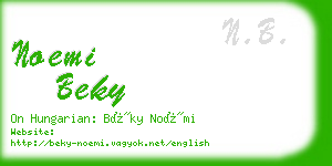 noemi beky business card